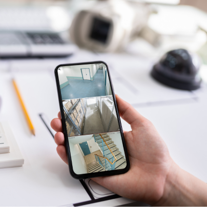 Houston security camera feed on cell phone